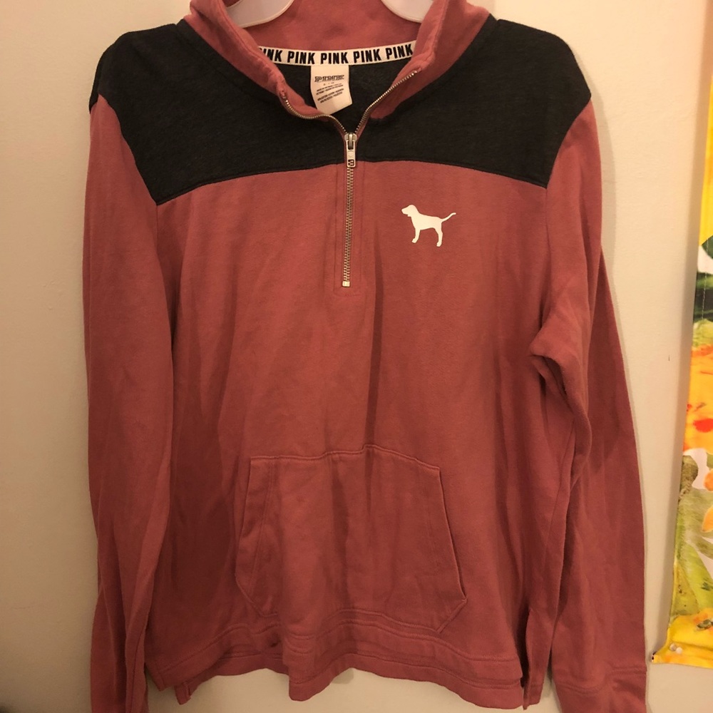 VS Pink Half Zip Sweatshirt